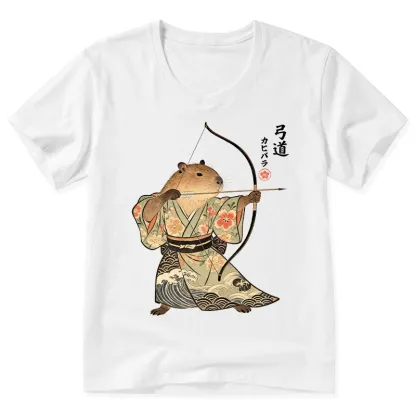 Tokyo-Tiger Capybara Archery V-Neck Classic T-Shirt