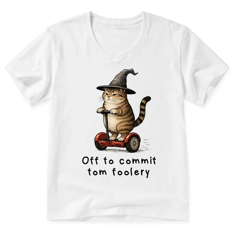 Tokyo-Tiger Orange Cat Riding Segway-style V-Neck Classic T-Shirt Sale