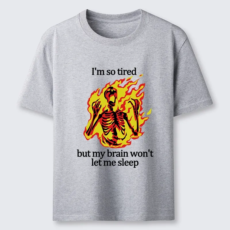 Tokyo-Tiger Tired Skeleton On Fire Classic T-Shirt