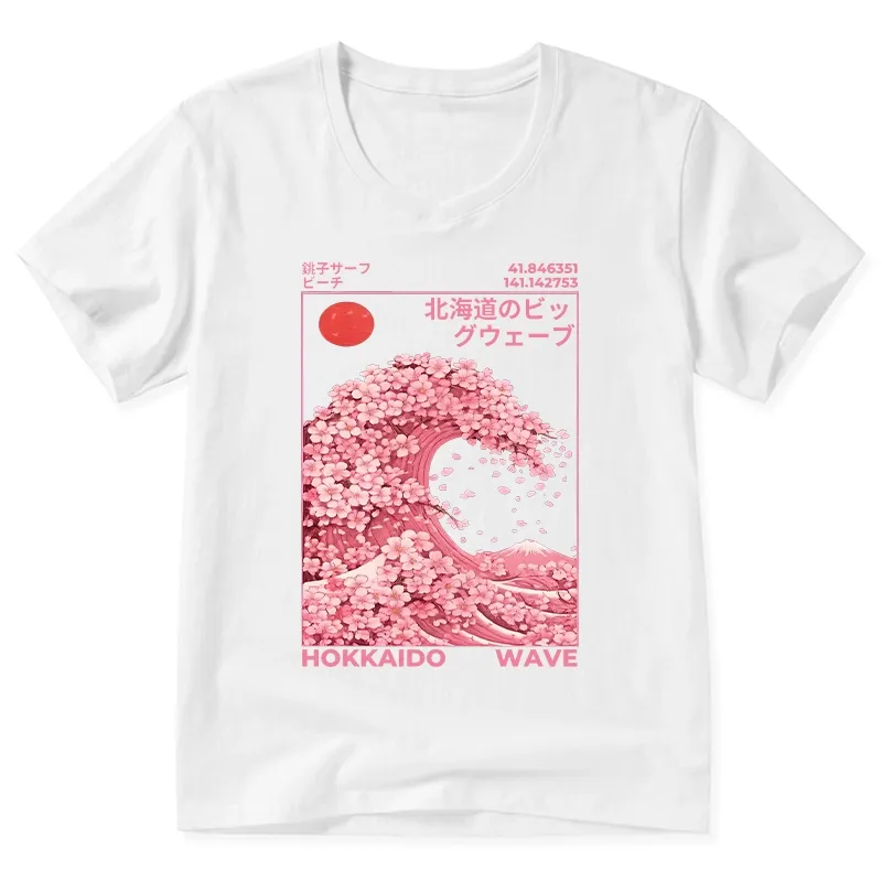 Tokyo-Tiger Sakura Wave V-Neck Classic T-Shirt