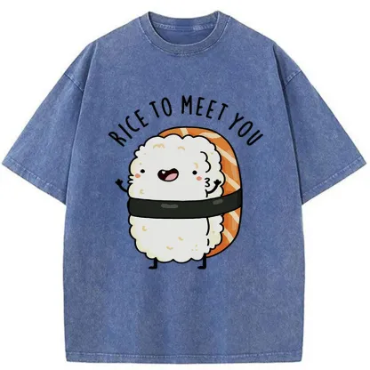 Tokyo-Tiger Greetings From Sushi Washed T-Shirt