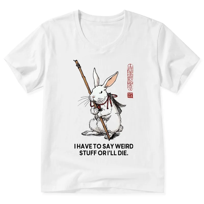 Tokyo-Tiger Rabbit Gotta Say Weird Stuff Or Die V-Neck Classic T-Shirt Sale