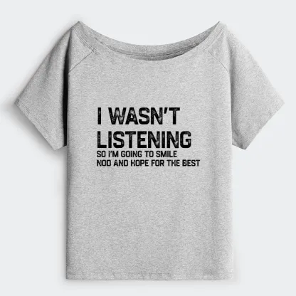 Tokyo-Tiger Indifferent To Everything Off Shoulder T-Shirt