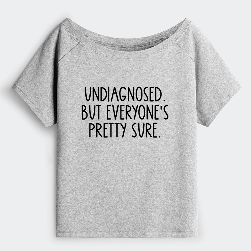 Tokyo-Tiger Self-diagnosed Illness Funny Off Shoulder T-Shirt