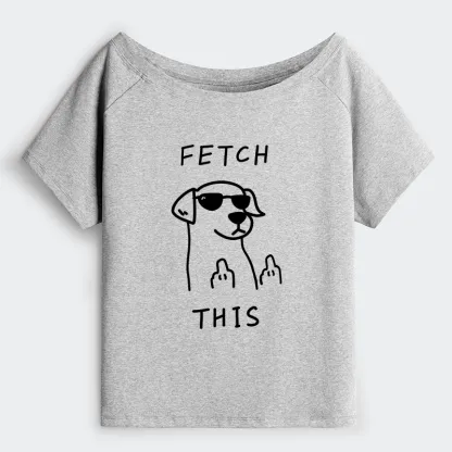 Tokyo-Tiger Rebellious Dog Off Shoulder T-Shirt