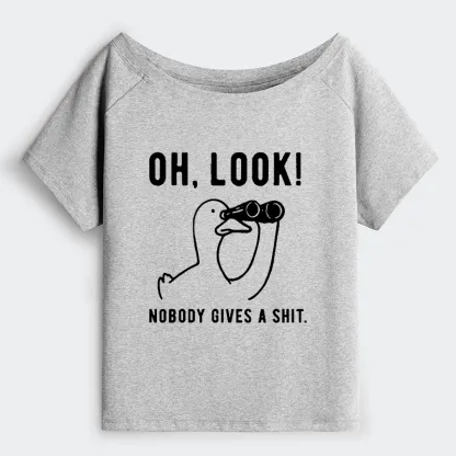 Tokyo-Tiger No One Cares About The Duck Off Shoulder T-Shirt