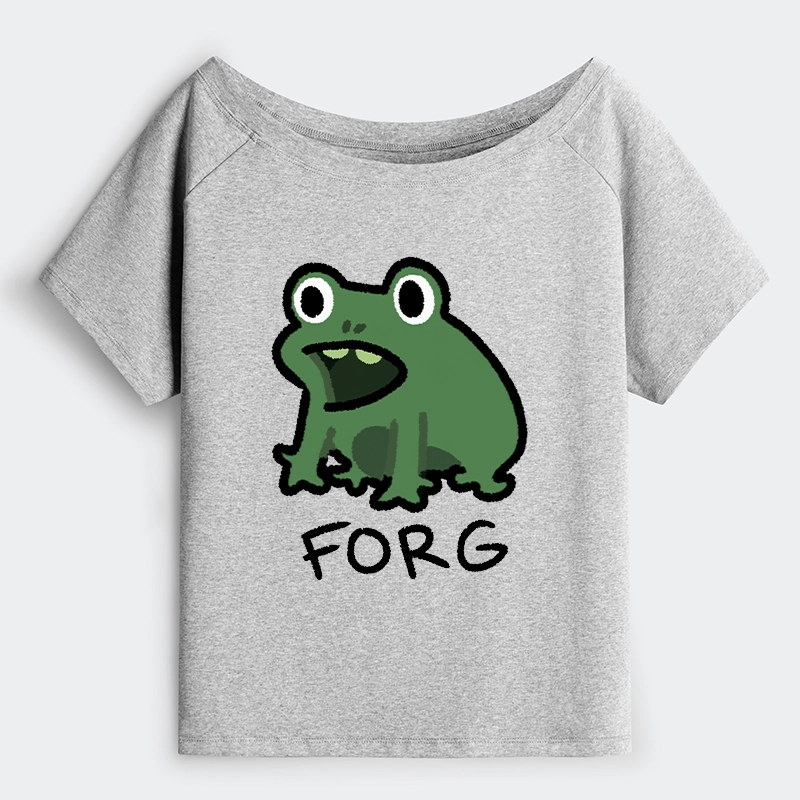 Tokyo-Tiger Funny Forg Japan Off Shoulder T-Shirt