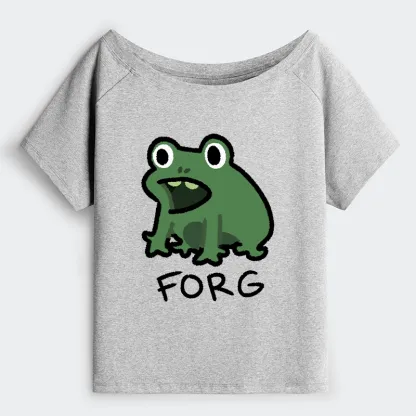 Tokyo-Tiger Funny Forg Japan Off Shoulder T-Shirt