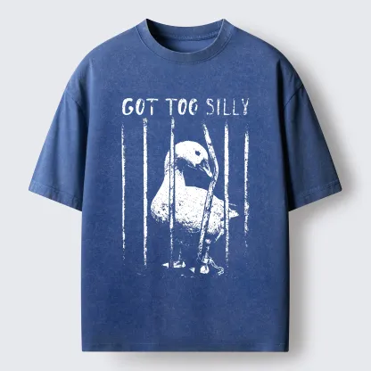 Tokyo-Tiger Got Too Silly Goose Washed T-Shirt
