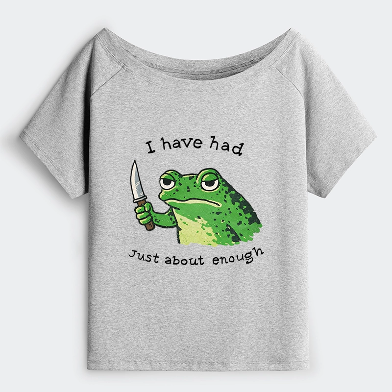 Tokyo-Tiger Impatient Frog Off Shoulder T-Shirt