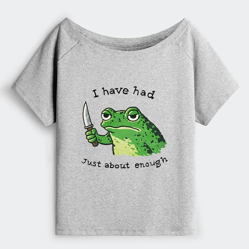 Tokyo-Tiger Impatient Frog Off Shoulder T-Shirt