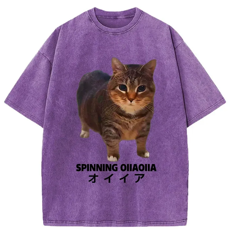 Tokyo-Tiger OIIAOIIA Cat Washed T-Shirt