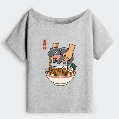 Tokyo-Tiger Noodles Got Me Off Shoulder T-Shirt