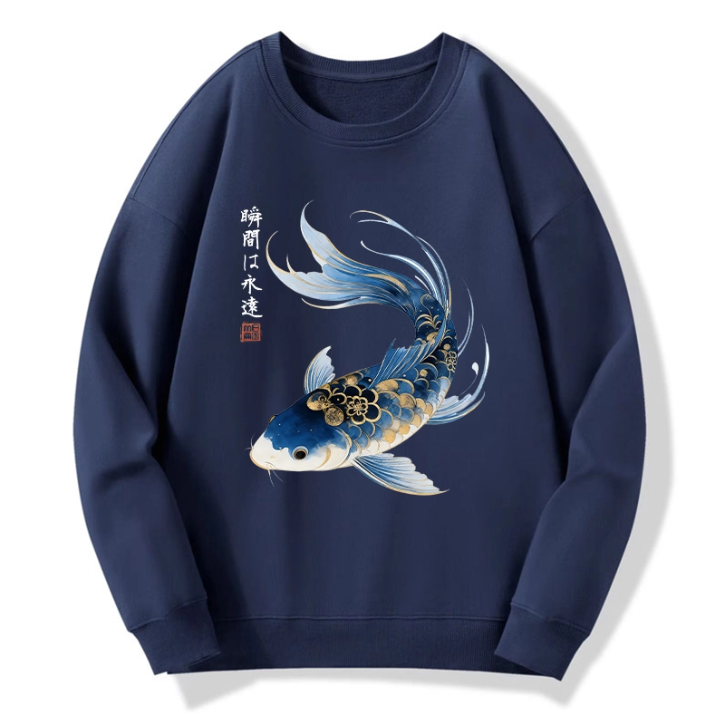 Tokyo-Tiger Elegant Koi Fish Watercolor Art Classic Sweatshirt