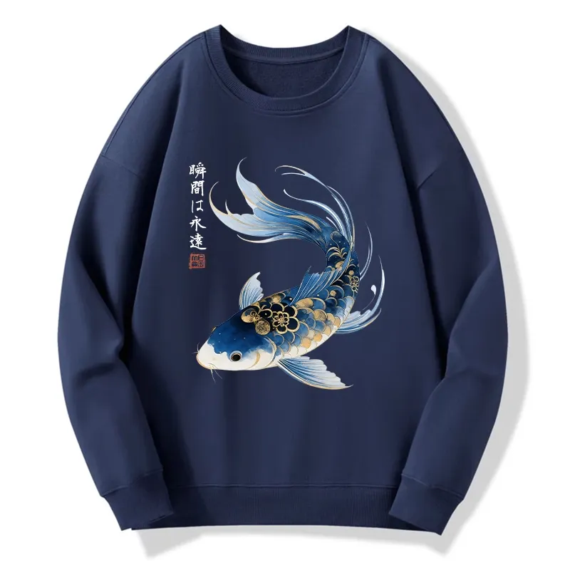 Tokyo-Tiger Elegant Koi Fish Watercolor Art Classic Sweatshirt
