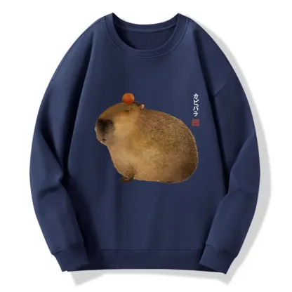 Tokyo-Tiger Calm Capybara Illustration Classic Sweatshirt
