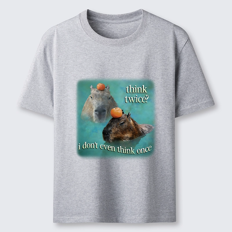 Tokyo-Tiger Capybara Think Twice Funny Meme Classic T-Shirt