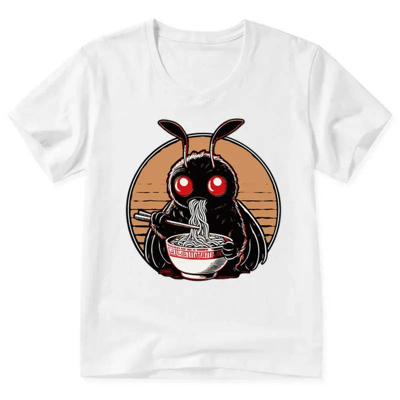Tokyo-Tiger Mothman Eats Japanese Ramen V-Neck Classic T-Shirt