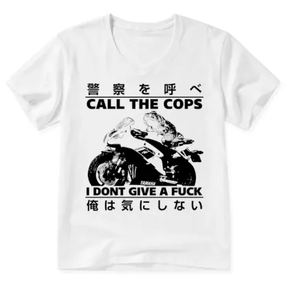 Tokyo-Tiger Funny Frog Riding A Motorcycle V-Neck Classic T-Shirt