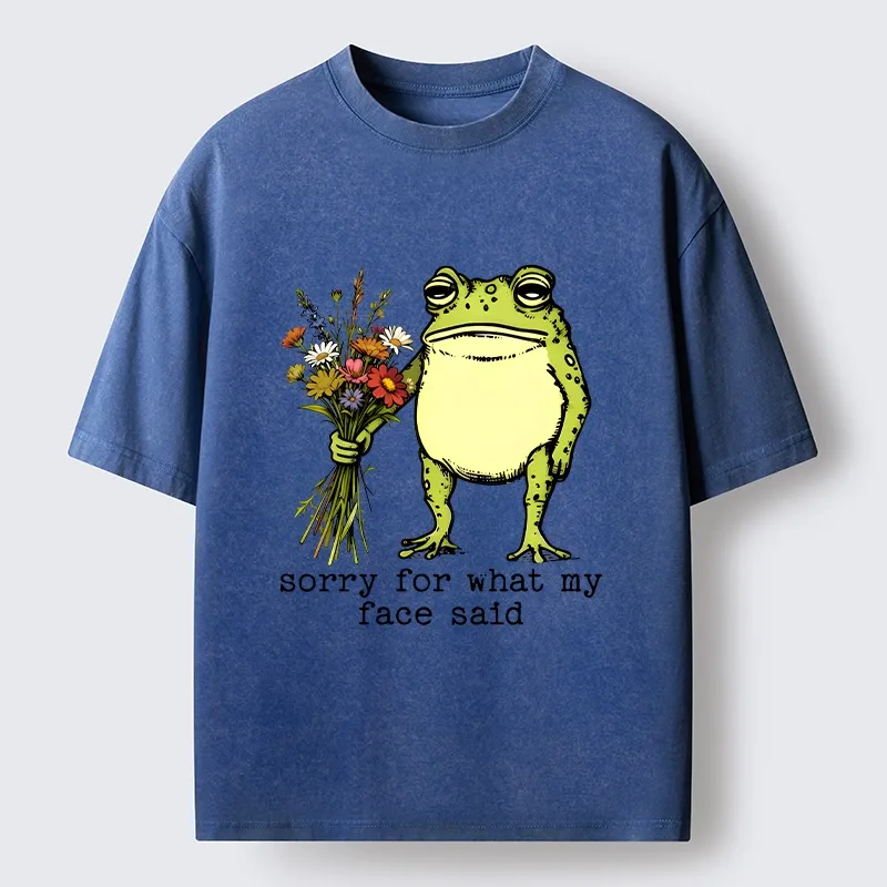 Tokyo-Tiger Frog Sorry Mode Activated Washed T-Shirt