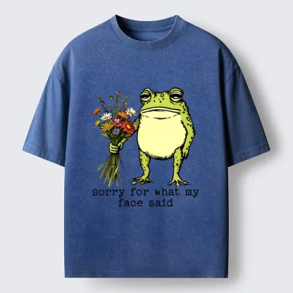 Tokyo-Tiger Frog Sorry Mode Activated Washed T-Shirt