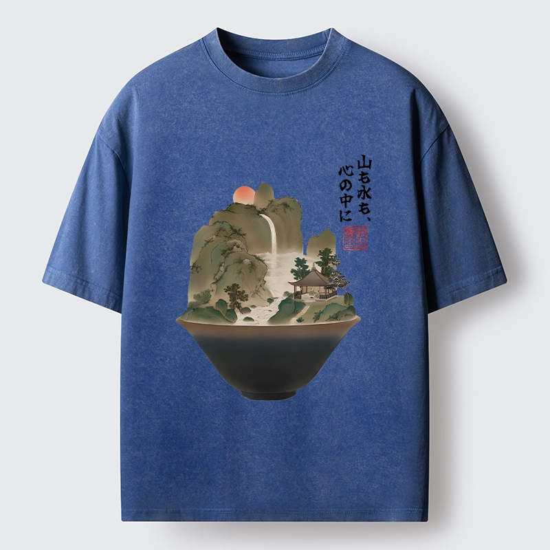 Tokyo-Tiger Bowl Of Zen Art Washed T-Shirt