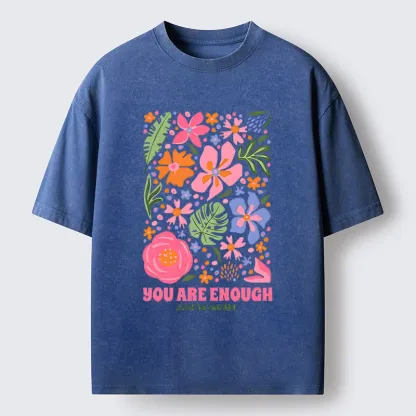 Tokyo-Tiger Flower Power Says You Got This Washed T-Shirt