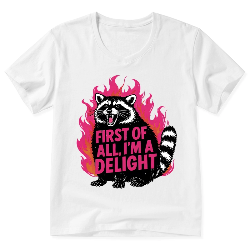 Tokyo-Tiger Angry Raccoon Funny V-Neck Classic T-Shirt