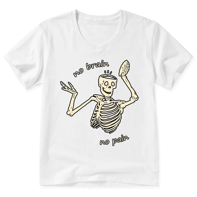 Tokyo-Tiger Skeletons Feel No Pain V-Neck Classic T-Shirt