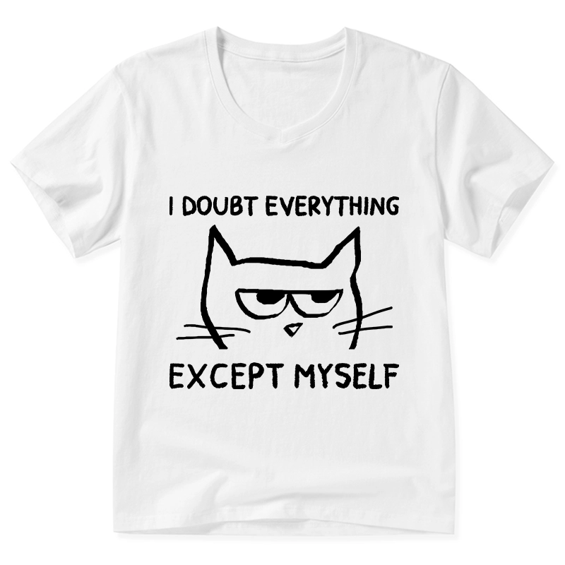 Tokyo-Tiger Confident Kitten V-Neck Classic T-Shirt