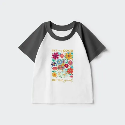 Tokyo-Tiger Flower：See The Good Be The Good Kids Raglan T-shirt