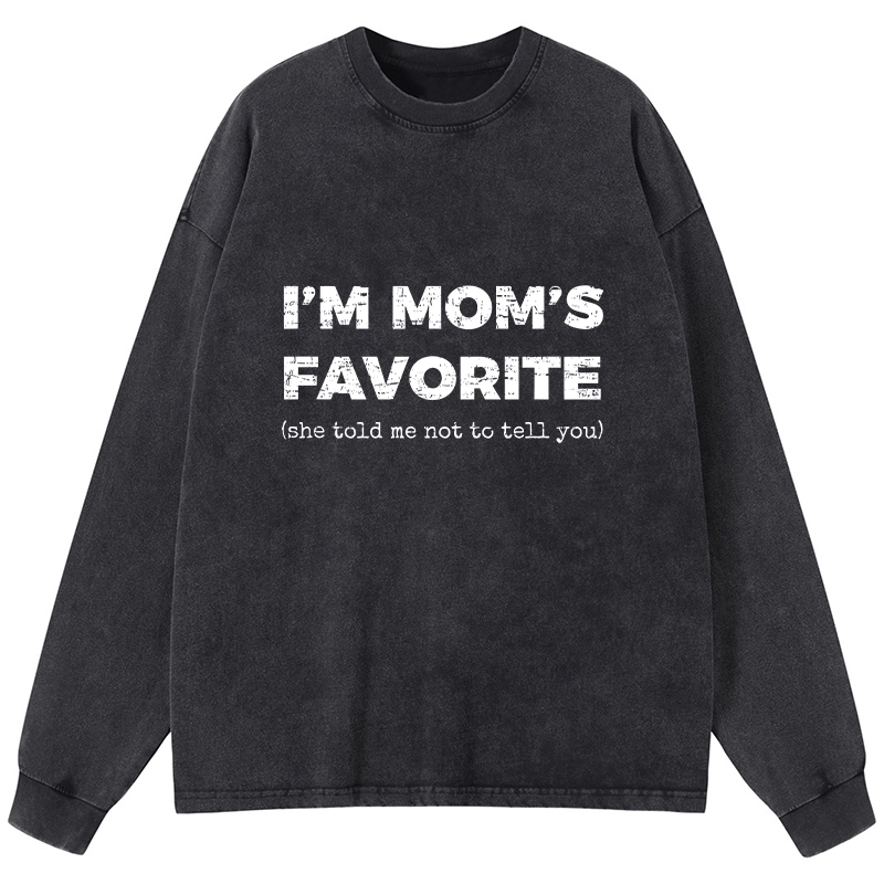 Tokyo-Tiger Mother's Day Jokes Washed Long Sleeve T-Shirt