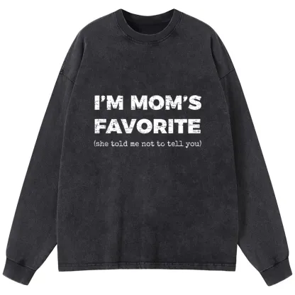 Tokyo-Tiger Mother's Day Jokes Washed Long Sleeve T-Shirt