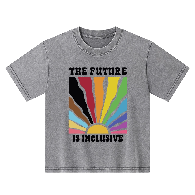 Tokyo-Tiger Pride Future Is Inclusive Kids Washed T-Shirt
