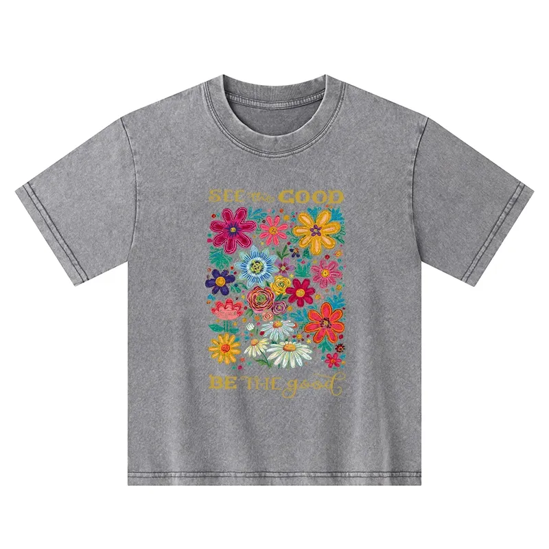 Tokyo-Tiger Flower：See The Good Be The Good Kids Washed T-Shirt