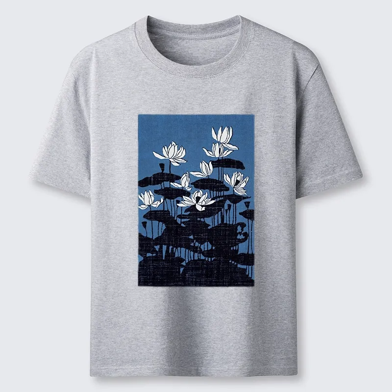 Tokyo-Tiger Blue Lotus Japanese Art Classic T-Shirt