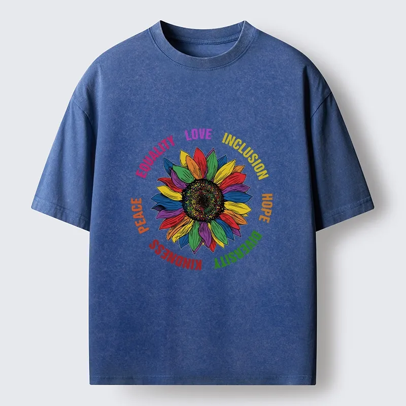 Tokyo-Tiger Pride Sunflower Love And Hope Washed T-Shirt