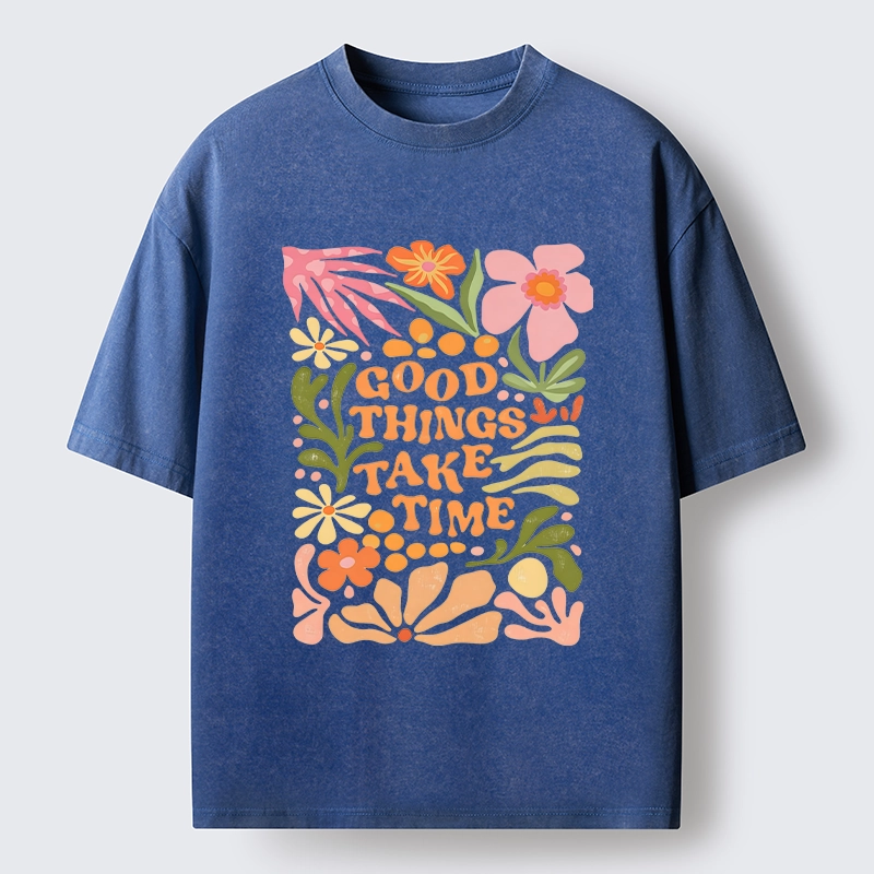 Tokyo-Tiger Good Things Come To Those Wait Washed T-Shirt