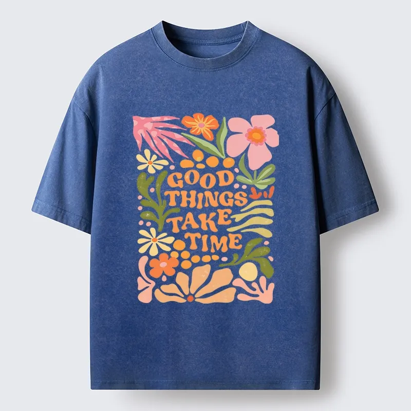 Tokyo-Tiger Good Things Come To Those Wait Washed T-Shirt
