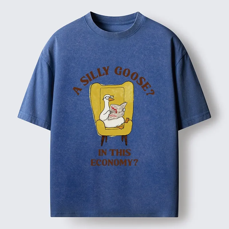Tokyo-Tiger Meme Goose Surviving The Recession Washed T-Shirt