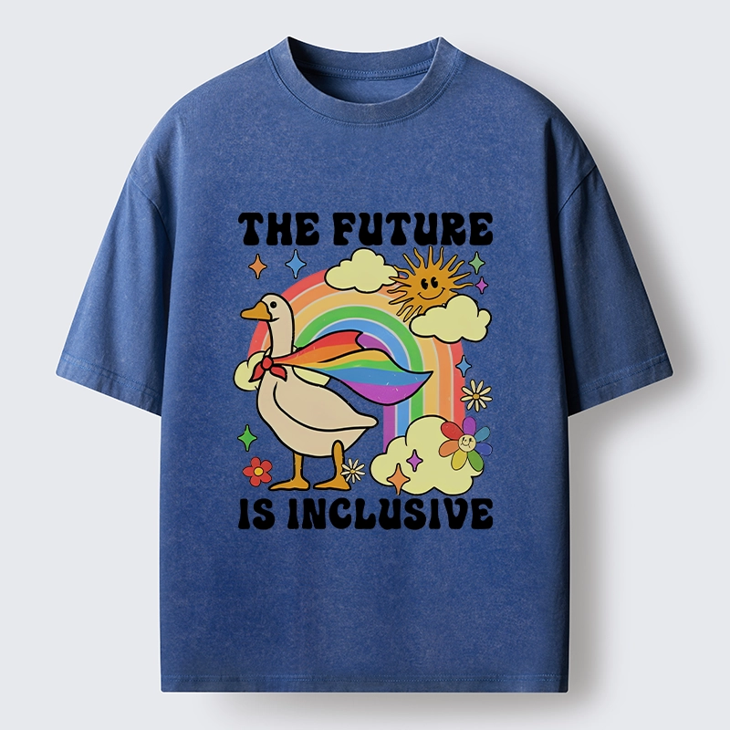 Tokyo-Tiger Rainbow Goose Future Love And Hope Washed T-Shirt