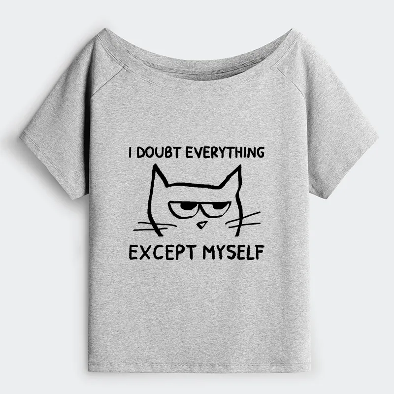 Tokyo-Tiger Confident Kitten Off Shoulder T-Shirt