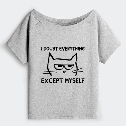 Tokyo-Tiger Confident Kitten Off Shoulder T-Shirt