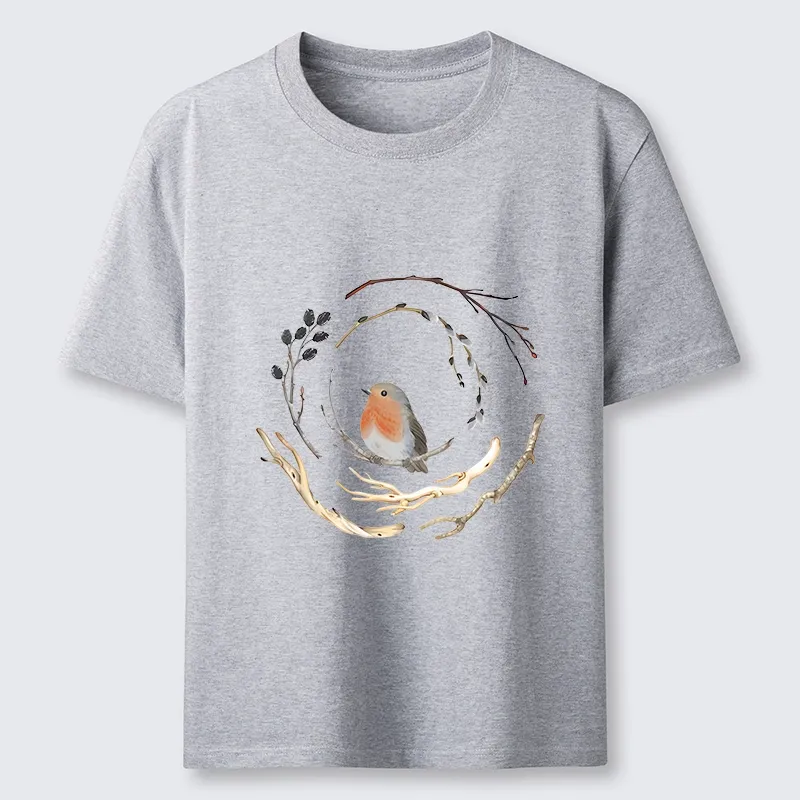 Tokyo-Tiger Cute Robin On Branch Classic T-Shirt