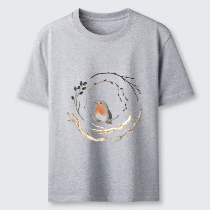 Tokyo-Tiger Cute Robin On Branch Classic T-Shirt