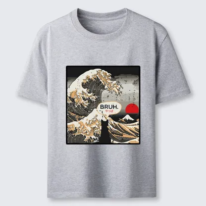 Tokyo-Tiger Great Wave Cat Bruh Classic T-Shirt