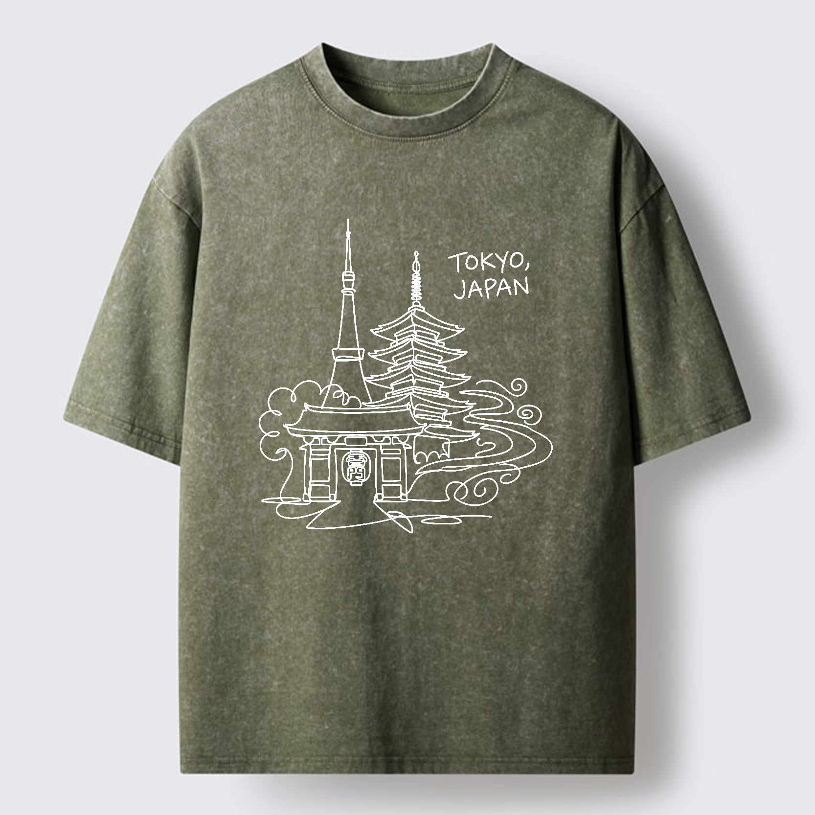 Tokyo-Tiger Tokyo Line Washed T-Shirt