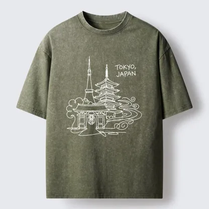 Tokyo-Tiger Tokyo Line Washed T-Shirt