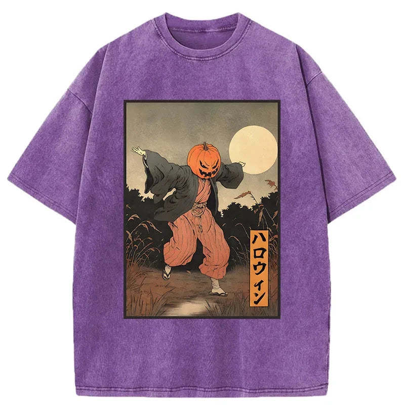 Tokyo-Tiger Japanese Pumpkin Monster Washed T-Shirt