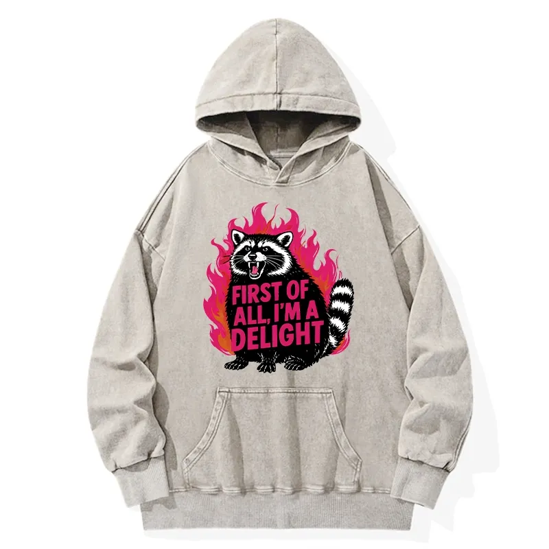 Tokyo-Tiger Angry Raccoon Funny Cat Washed Hoodie Sale